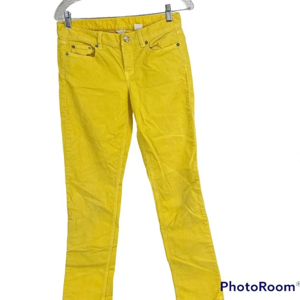 J crew city fit yellow corduroy pants 27 x 29
